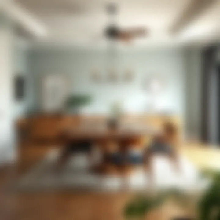 Spacious dining area featuring a well-organized dining set