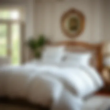Luxurious down duvet in a serene bedroom setting