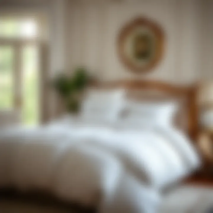 Luxurious down duvet in a serene bedroom setting