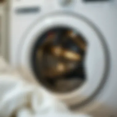 Gentle washing machine cycle for delicate fabrics