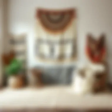 A selection of various boho tapestry styles displayed against a neutral background