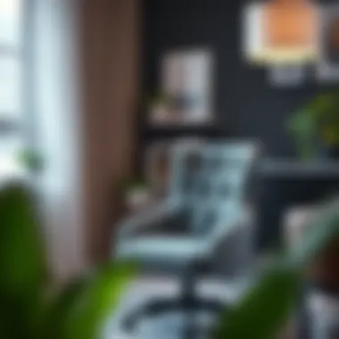 A budget-friendly tufted office chair in a stylish home office setting