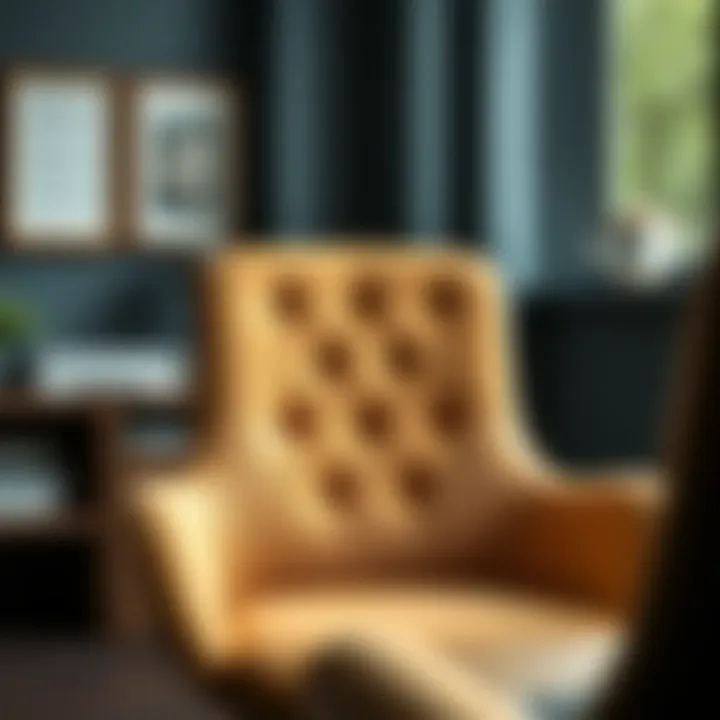 Comfortable tufted office chair with ergonomic features