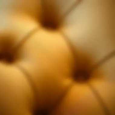 Close-up of tufted fabric showcasing texture and quality