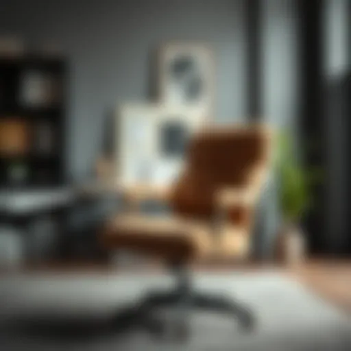 Elegant tufted office chair in a modern workspace