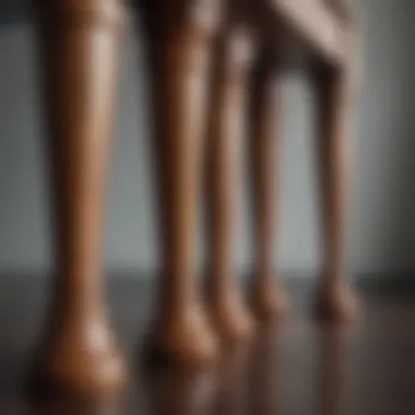 Variety of furniture legs highlighting different styles and materials