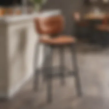 Functional design of Big Lots bar stool for comfort