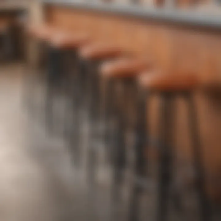 Variety of materials used in Big Lots bar stools