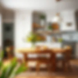 Charming bumble bee decor accents in a cozy kitchen