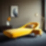 Elegant modern chaise lounge in a vibrant color