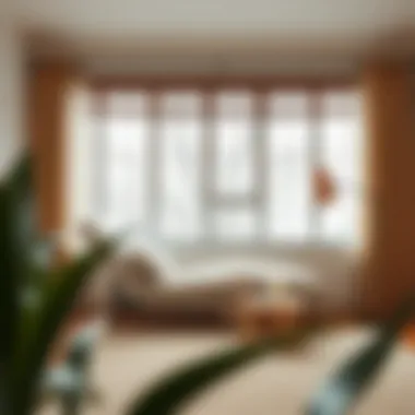 Minimalist chaise lounge in a serene home environment