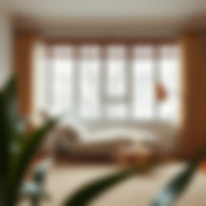 Minimalist chaise lounge in a serene home environment