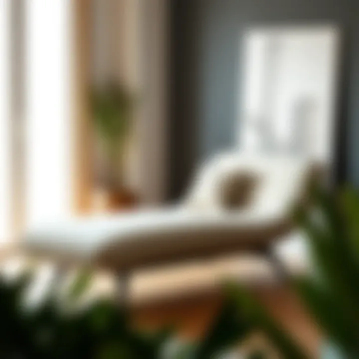 Stylish chaise lounge made of durable materials