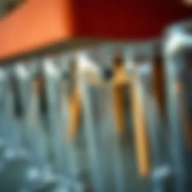 Close-up view of various types of clear chair leg covers