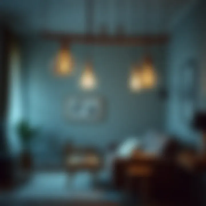 Innovative lighting arrangement using command hooks