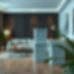 Stylish stackable bin boxes in a modern living room setting