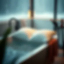 Luxurious waterproof bath pillow showcasing ergonomic design