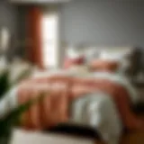 Various bedspread sizes displayed on a bed