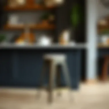 Chic Industrial Style Stylish metal bar stool with a chic industrial vibe