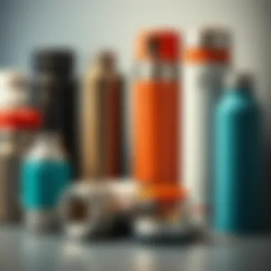 Materials Used in Large Thermoses Various large thermoses made from stainless steel and plastic