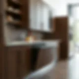 Sleek and modern trash roller design in a cabinet environment