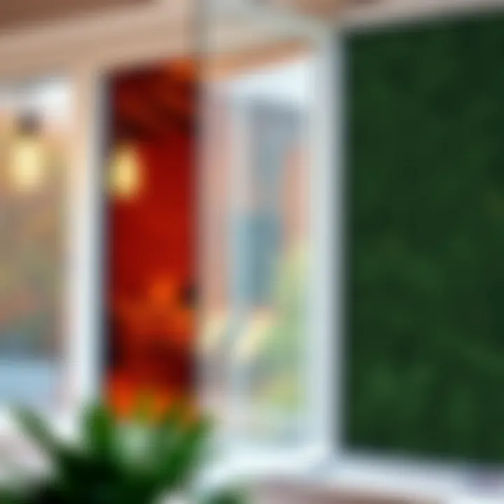 Variety of vinyl window films showcasing different textures and designs