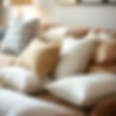 Variety of pillow insert sizes displayed for selection