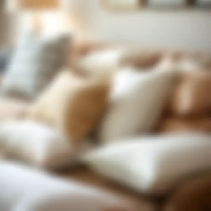 Variety of pillow insert sizes displayed for selection