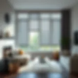 Diverse Window Blind Styles in Modern Interiors Elegant living room showcasing a variety of window blinds