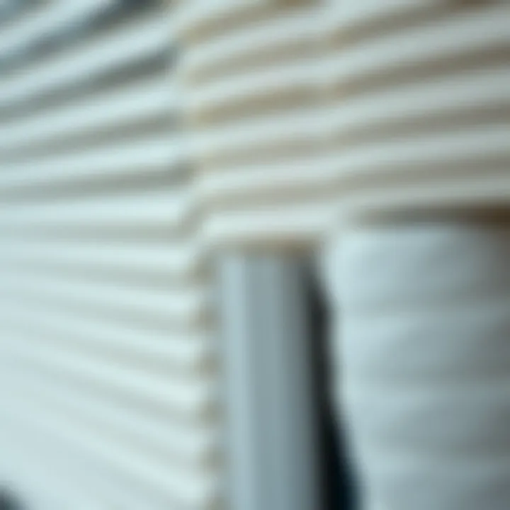 Exploring Materials for Window Blinds Close-up of textured materials used in window blinds