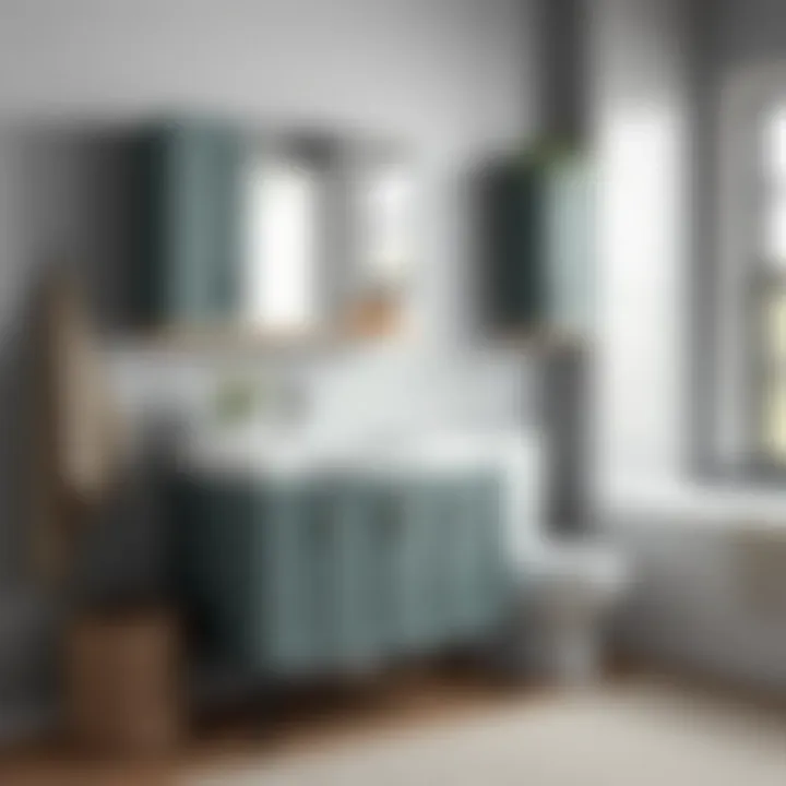 Stylish minimalist bathroom cabinet base in modern design