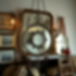 Historical design of a neck hanging mirror