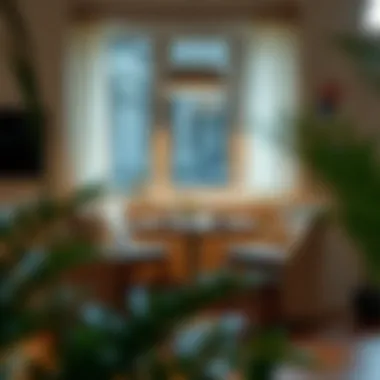 Cozy Dining Nook Setup Cozy dining nook featuring a stylish table and chairs