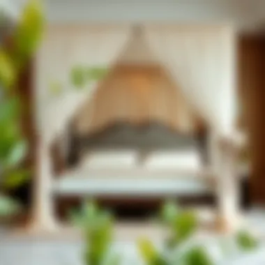 Stylish Canopy Bed Design Elegant DIY canopy bed design showcasing rich textures and intricate details