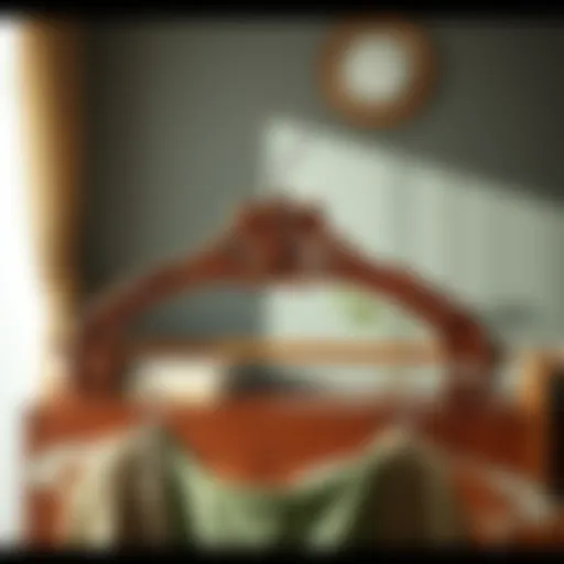 Elegant wooden dress up clothes hanger showcasing intricate craftsmanship