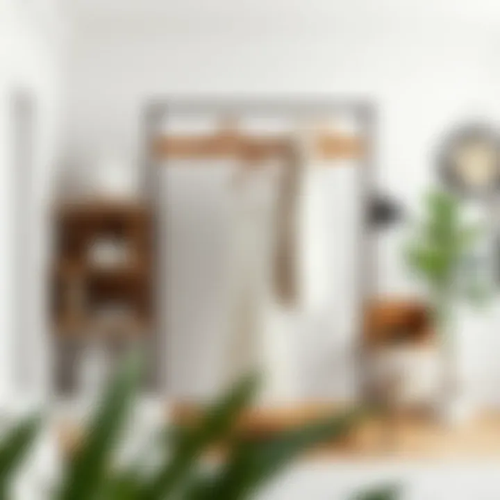 Minimalist dress up clothes hanger integrated into a chic interior