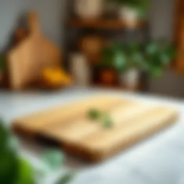 Eco-friendly soft wood cutting boards on a countertop