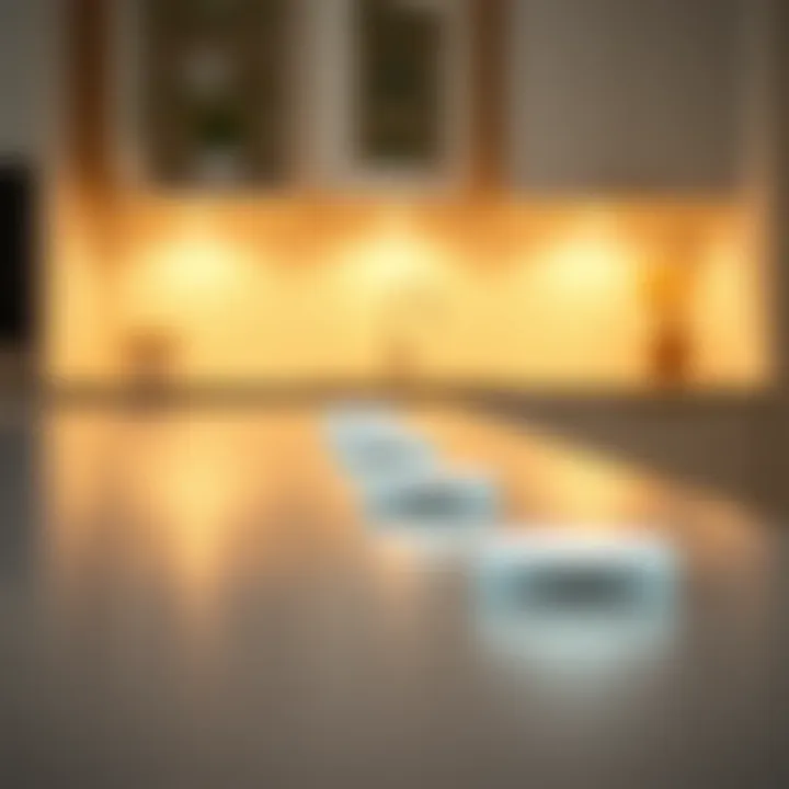 Energy-Efficient LED Puck Lights Energy-efficient LED puck lights showcasing bright illumination