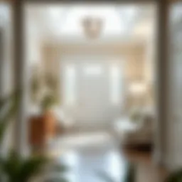 Elegant entryway adorned with modern decor