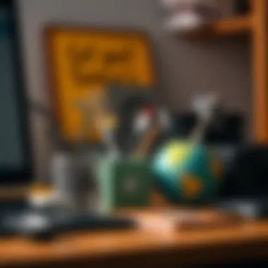 Personalized desk accessories showcasing unique style