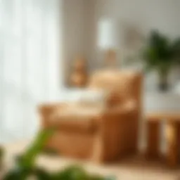 Luxurious fabric chair cover enhancing a modern living room