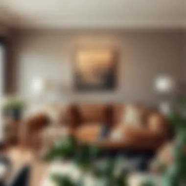 Cozy reading nook featuring a brown couch