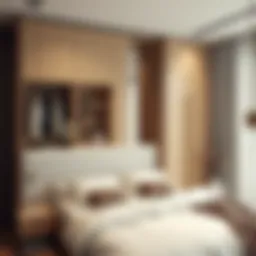 Elegant bed design with integrated closet space