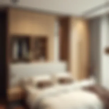 Elegant Bed with Integrated Closet Space Elegant bed design with integrated closet space