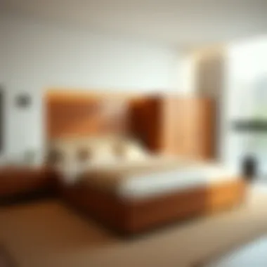 Modern Bed with Under-Cloaked Storage Modern bed featuring under-cloaked storage solutions