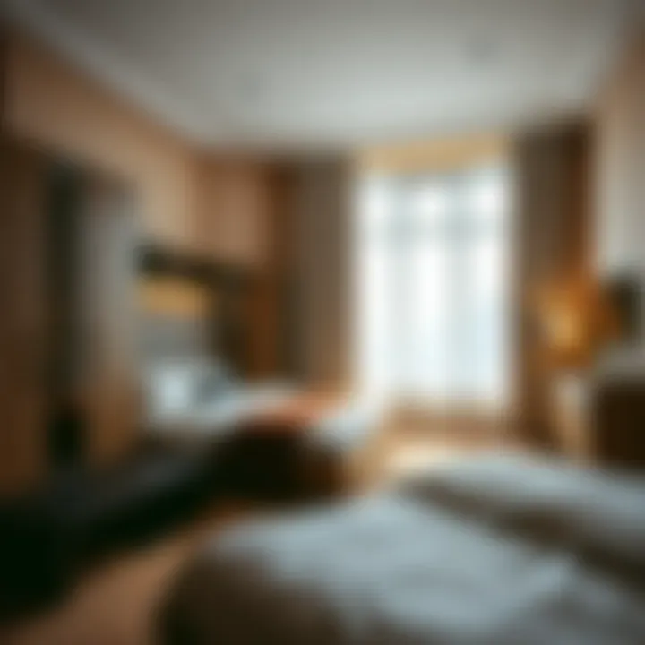 Stylish Bedroom with Optimal Space Usage Stylish bedroom showcasing space optimization