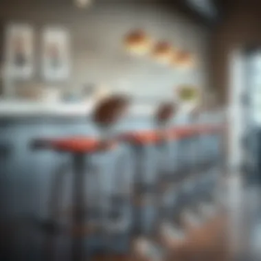 Contemporary bar stools with ergonomic design