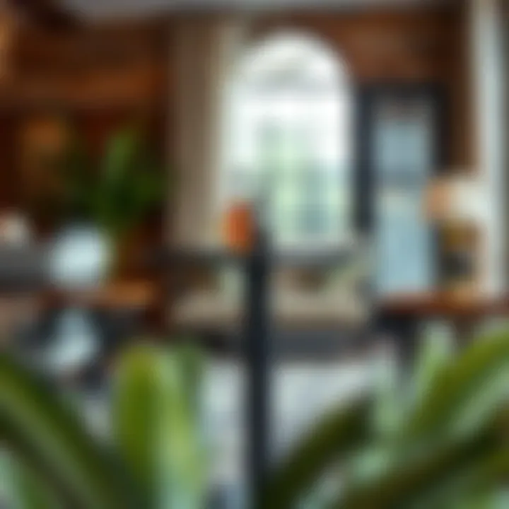 Chic bar table arrangement in a cozy setting