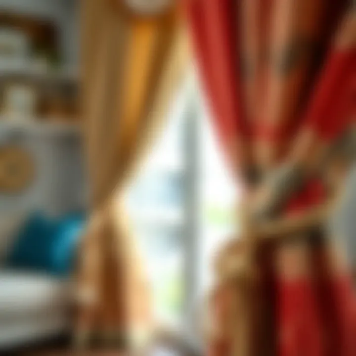 Variety of materials used in curtain tie backs