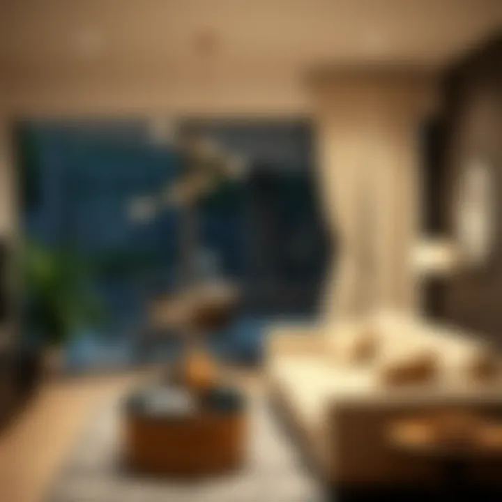 Stylish curtain tie backs enhancing a modern living room